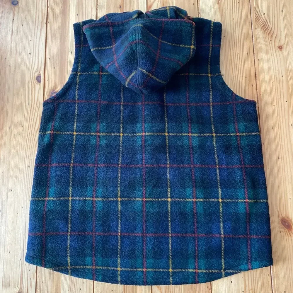 Lauren Ralph Lauren Multicolor Plaid Fleece Vest size medium